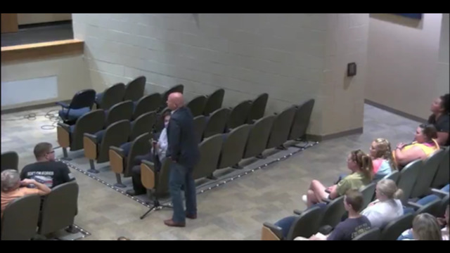 dr. sean brooks phd with a message to the sw ohio school board meeting