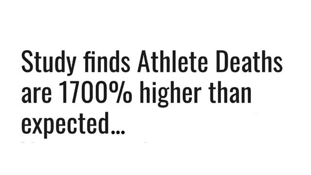 1700% higher than expected athlete deaths | covid vaccine